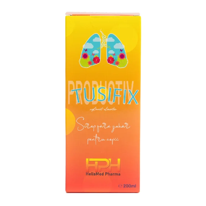 Sirop Pentru Tuse Productiva Tusifix, 200 Ml, HelisMed