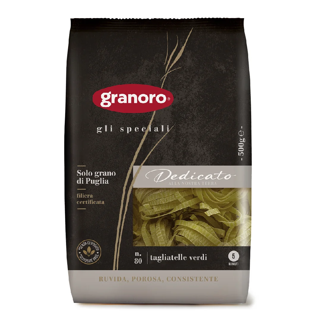 Paste Tagliatelle Dedicato, Verzi N.80, 500G, Granoro