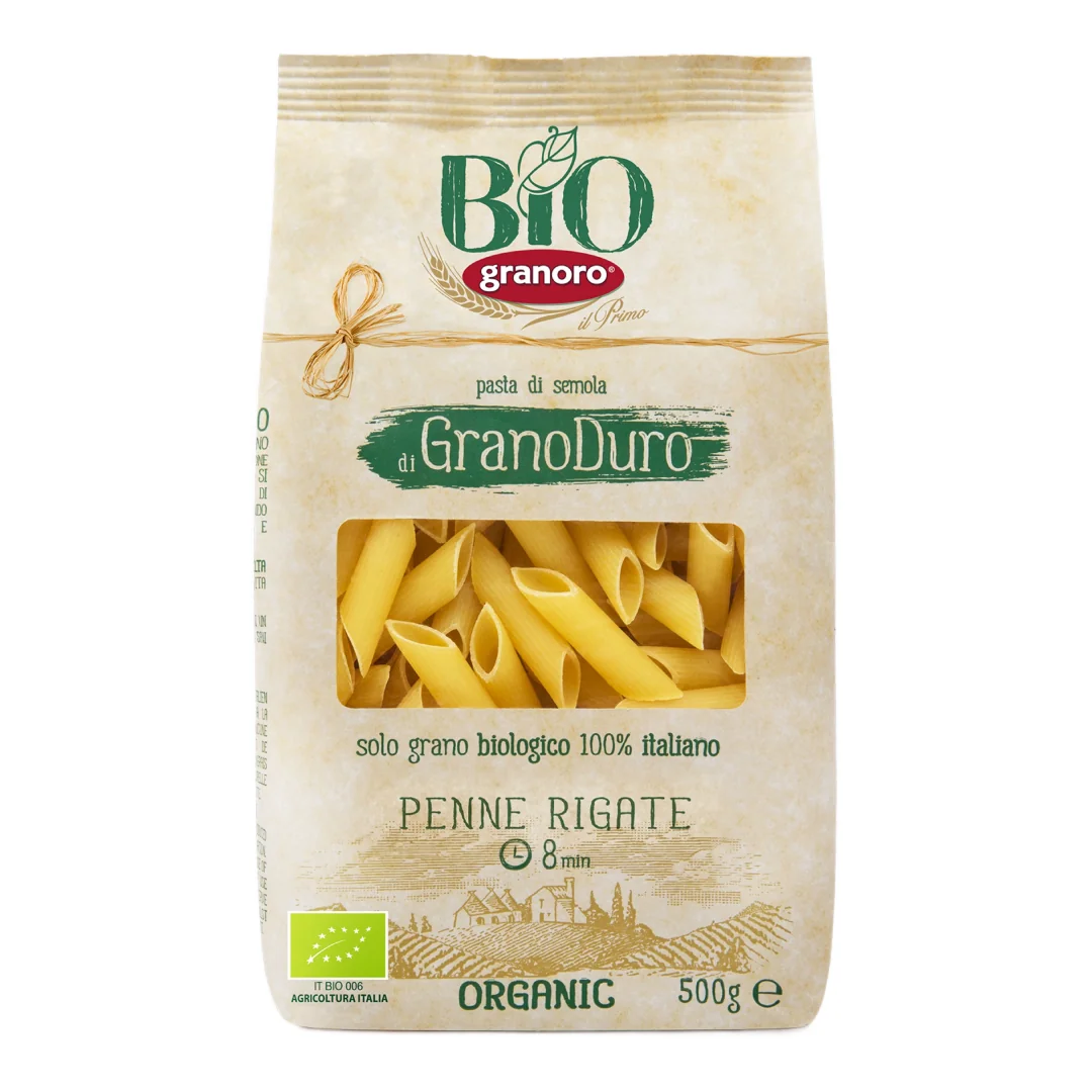 Paste Penne Rigate Bio, N.43, 500G, Granoro