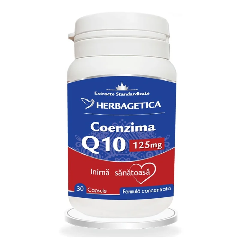 Coenzima Q10, 125 Mg, 30 Capsule, HERBAGETICA