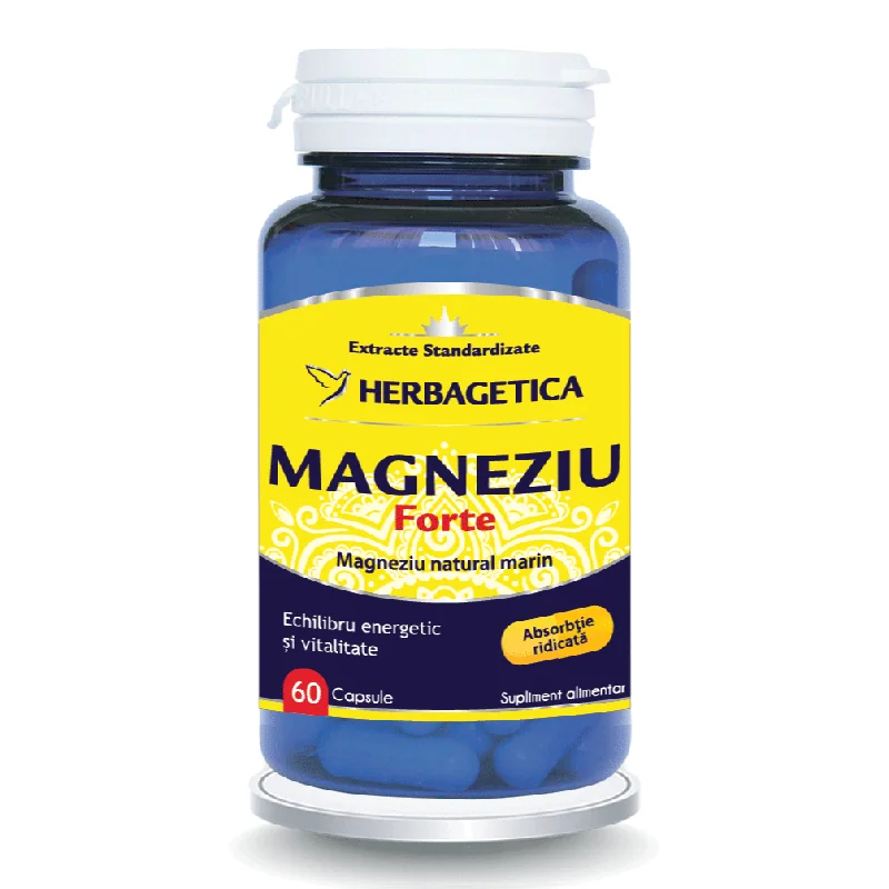 Magneziu Forte, 60 Capsule, Herbagetica
