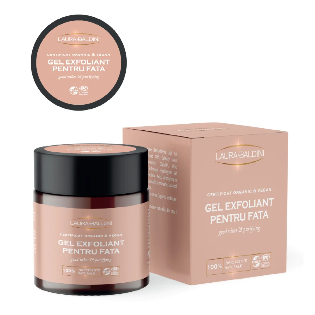 Gel Exfoliant Pentru Fata Good Vibes, 100ml, Laura Baldini
