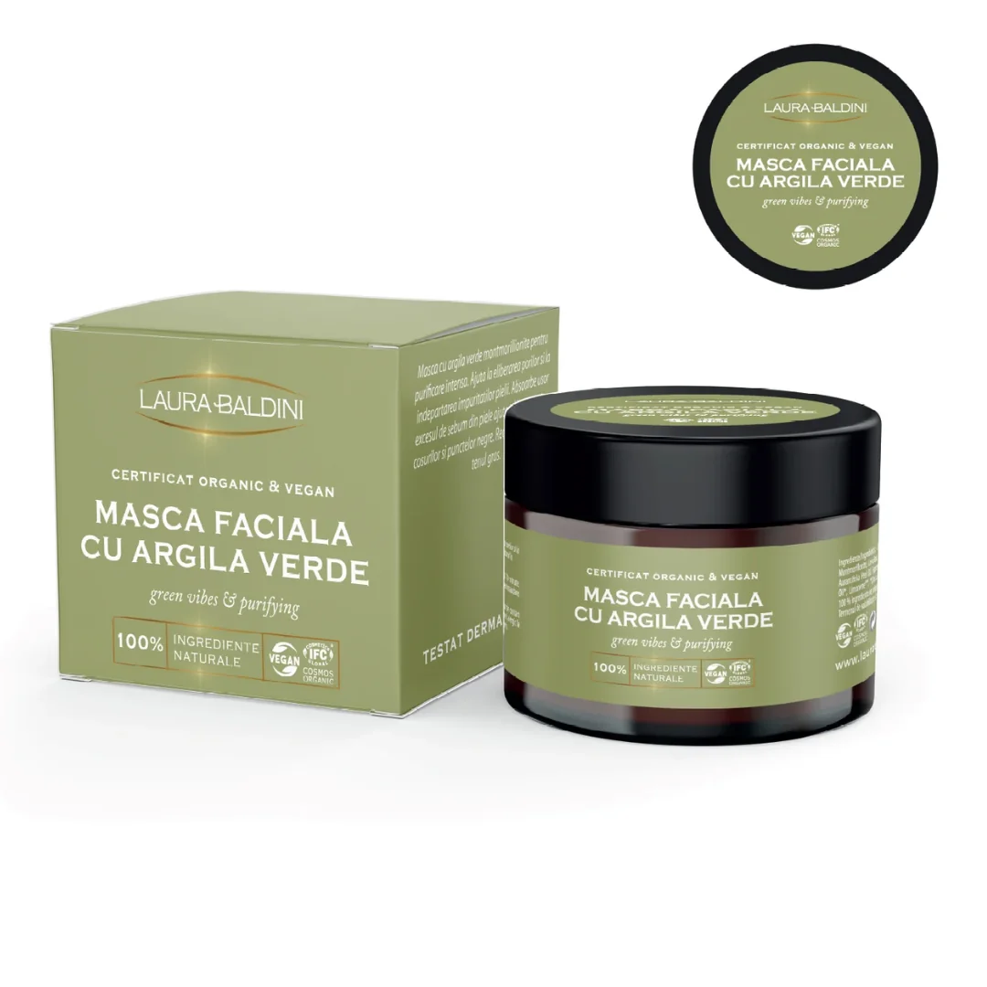 Masca Facială Green Vibes, 50 Ml, Laura Baldini