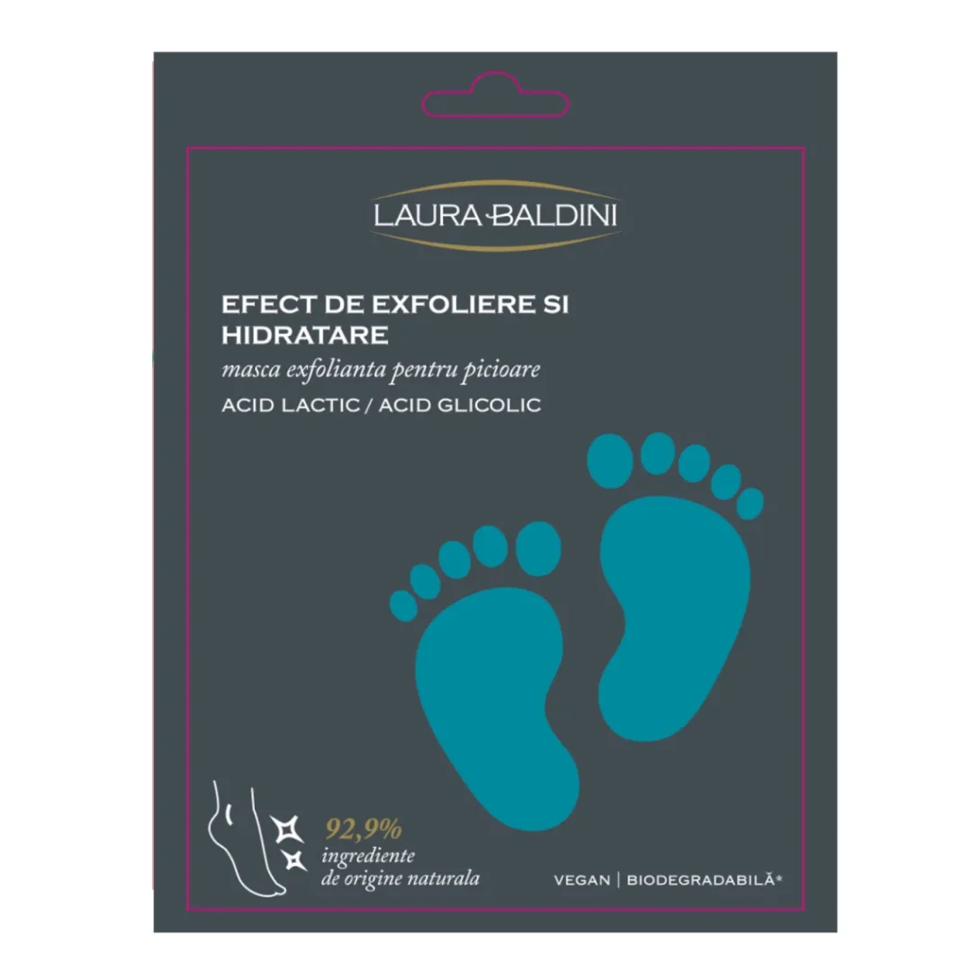 Mască Șervețel Exfoliantă Pentru Picioare, 23 Ml, Laura Baldini