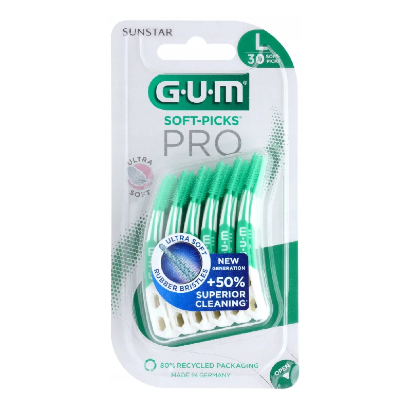 Periute Interdentare Ultra Soft Picks Pro L, 30 Bucăți, Sunstar Gum