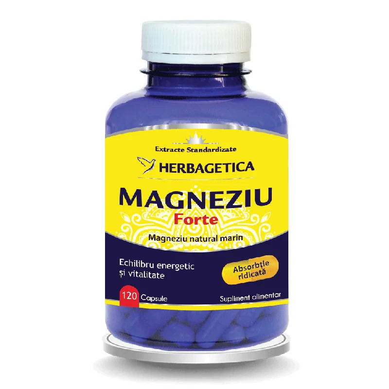 Magneziu Forte, 120 Capsule, Herbagetica