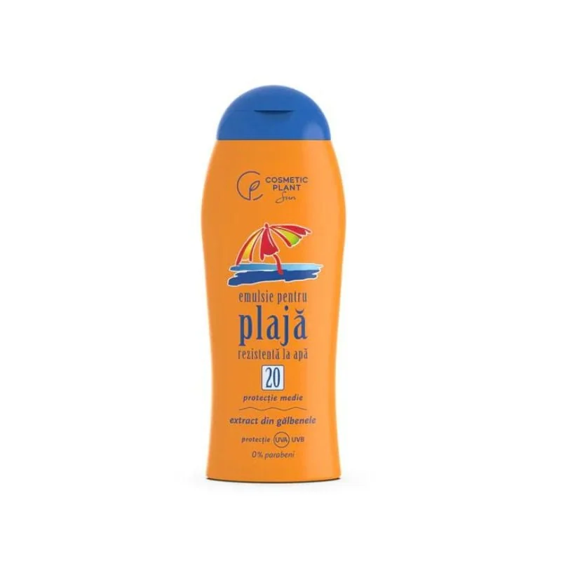 Emulsie Plaja Cu Galbenele Rezistenta La Apa Spf20 200 Ml Cosmetic Plant