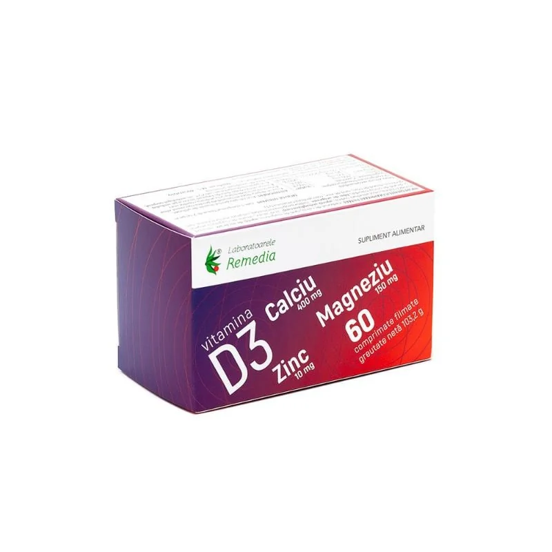 Ca+Mg+Zn + Vitamina D3, 30 Plicuri