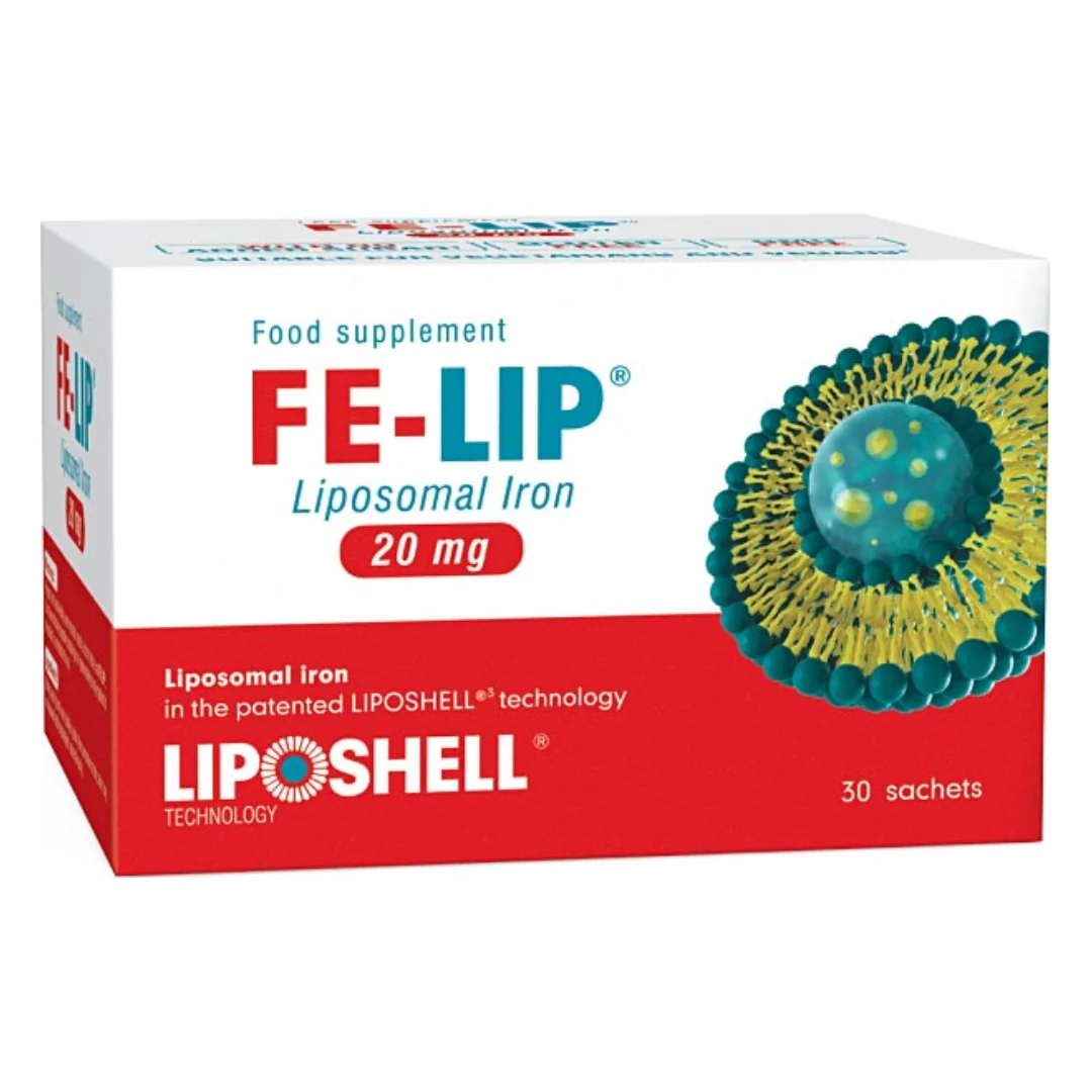 Fier Lipozomal Fe-Lip, 20 Mg, 30 Plicuri, Liposhell
