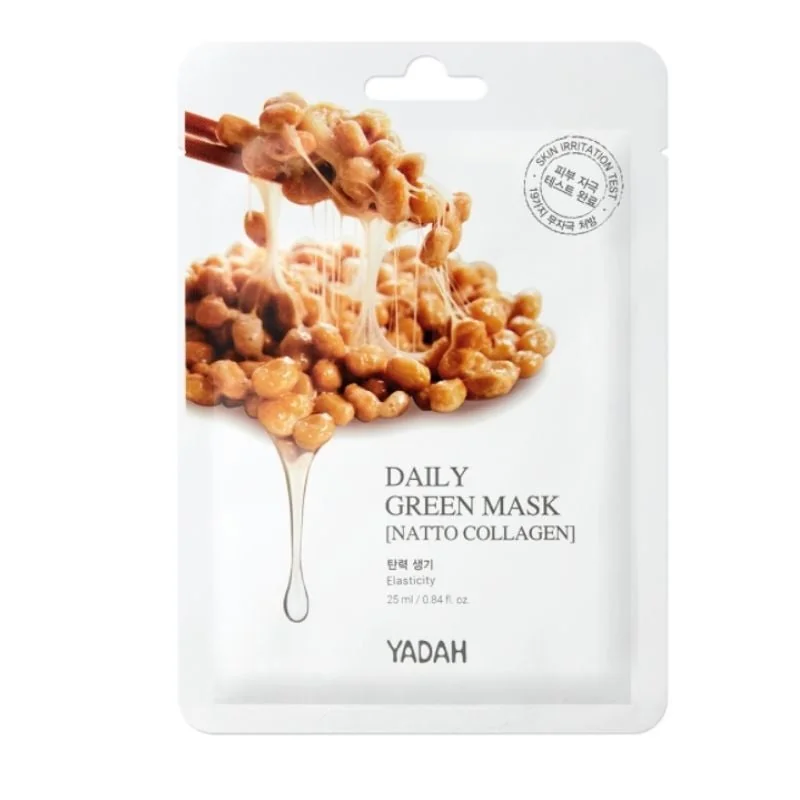 YadAh Daily Green Masca De Fata Natto Collagen, 25 Ml