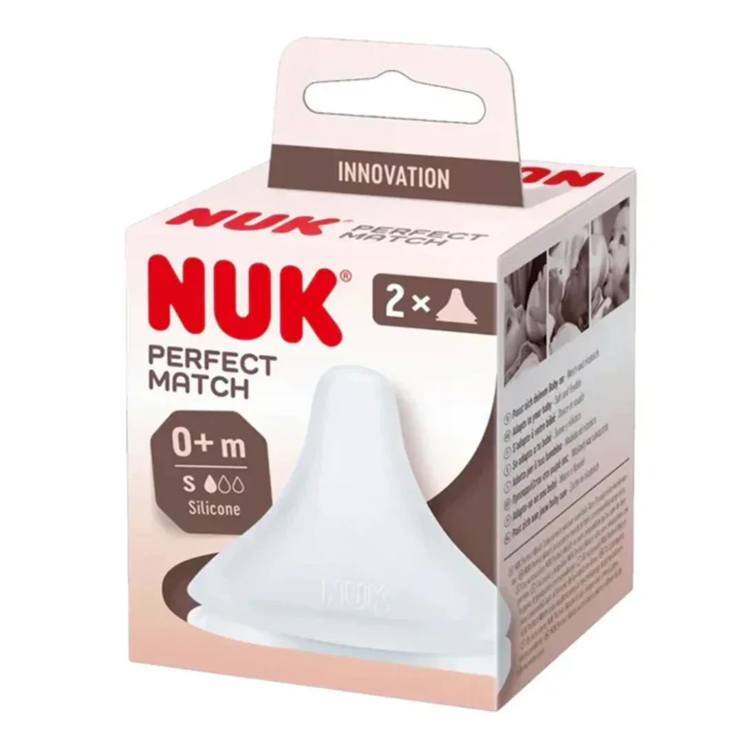 Tetină De Silicon, Mărimea S, 0+ Luni, 2 Bucăți, NUK