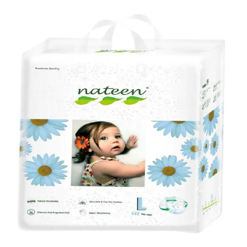 Scutece Hipoalergenice Flex&Fit Premium, L, Nr. 4, 7-18 Kg, 64 Bucăți, Nateen