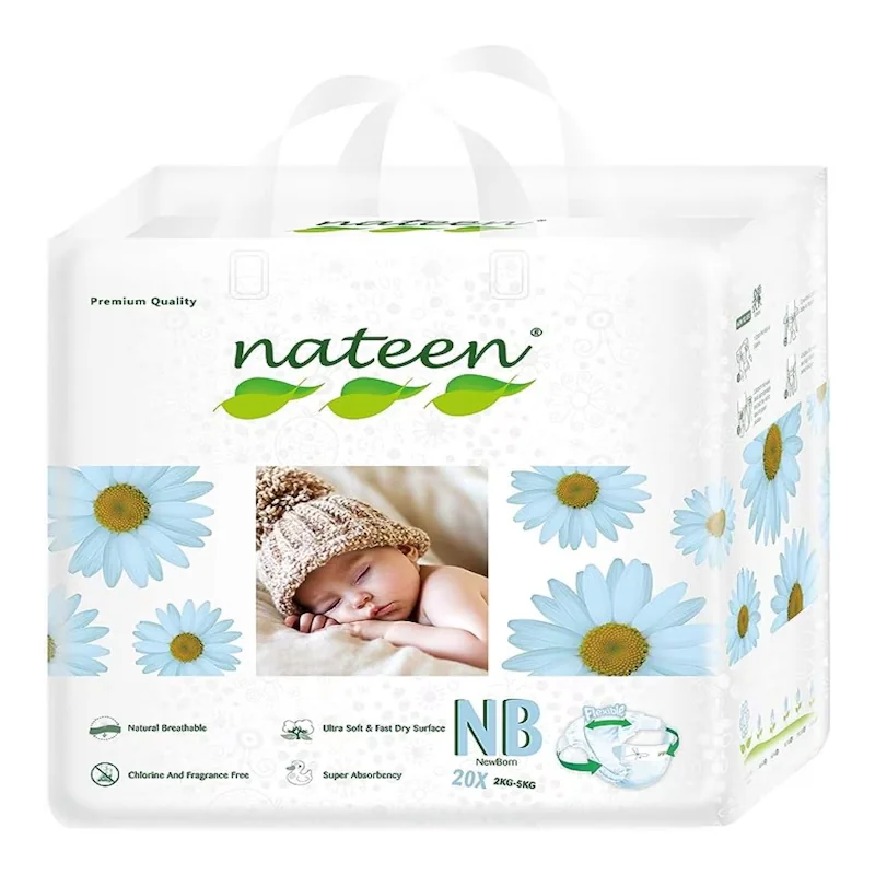Scutece Hipoalergenice Flex&Fit Premium, New Born, Nr 1, 3-5 Kg, 20 Bucăți, NATEEN