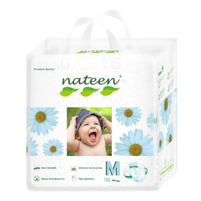 Scutece Hipoalergenice Flex&Fit Premium, M, Nr.3, 6-10 Kg, 18 Bucați, Nateen
