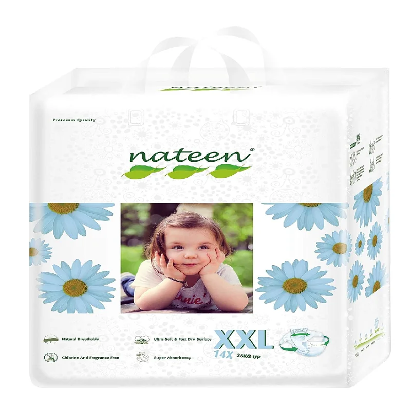 Scutece Hipoalergenice Flex&Fit Premium, Xxl, Nr. 6, 15-25 Kg, 14 Bucati, Nateen