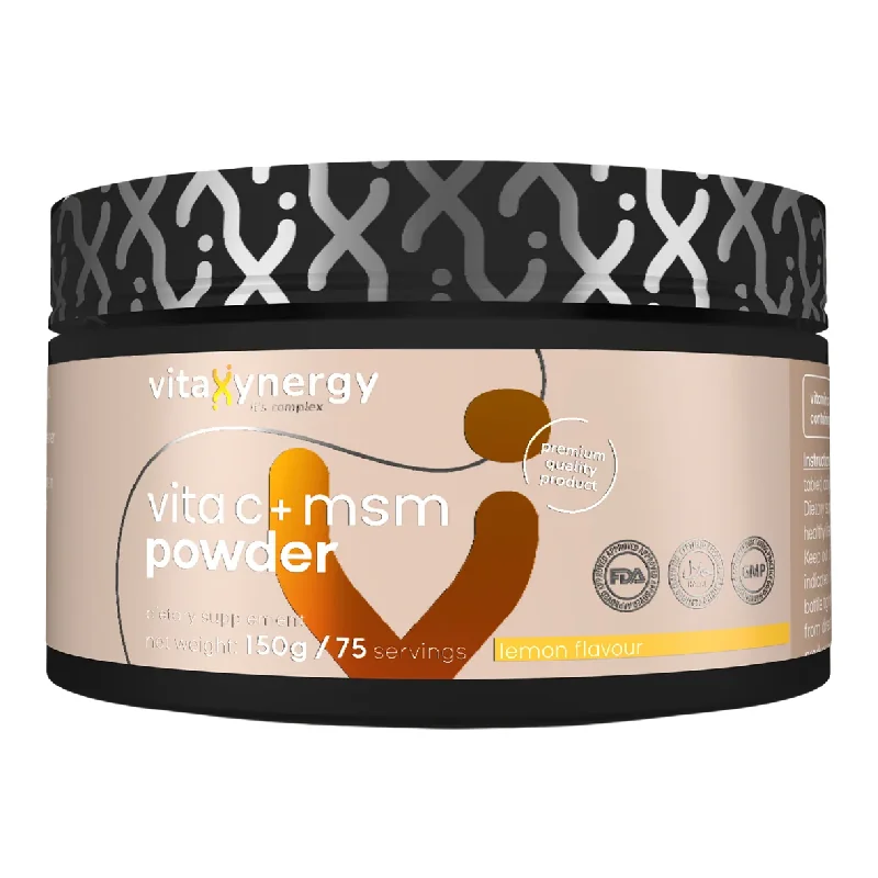 Vitamina C + Msm Pudra Cu Aroma De Lamaie, 150G, Vitaxynergy