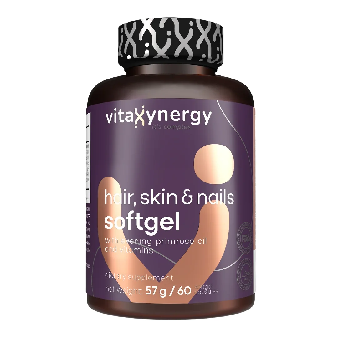 Vitamine Pentru Par, Piele Și Unghii, 60 Capsule Moi, VITAXYENERGY