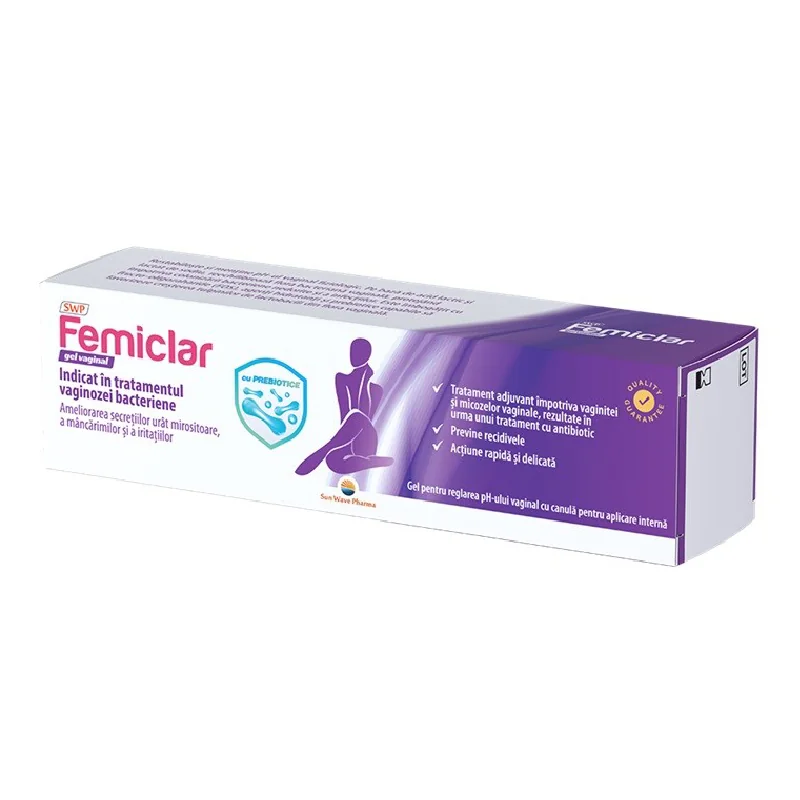 Femiclar Gel Vaginal, 40 Ml, Sun Wave Pharma