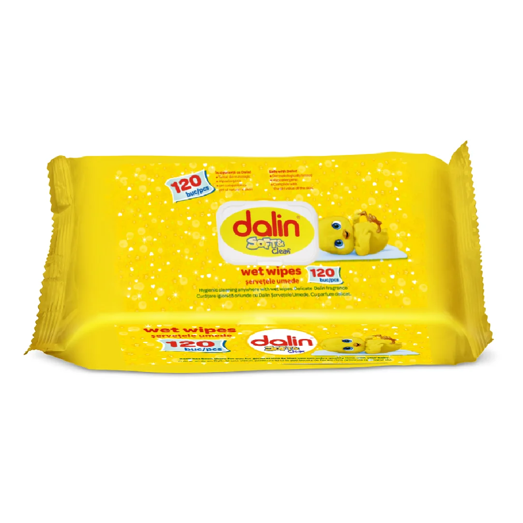 Servetele Umede Soft&Clean, 120 Bucati, Dalin