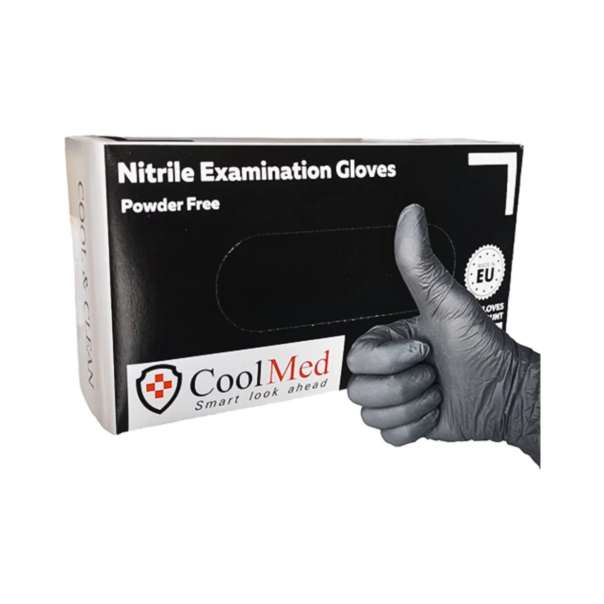 Manusi Examinare Nitril Negre X 100 Buc, Coolmed - S