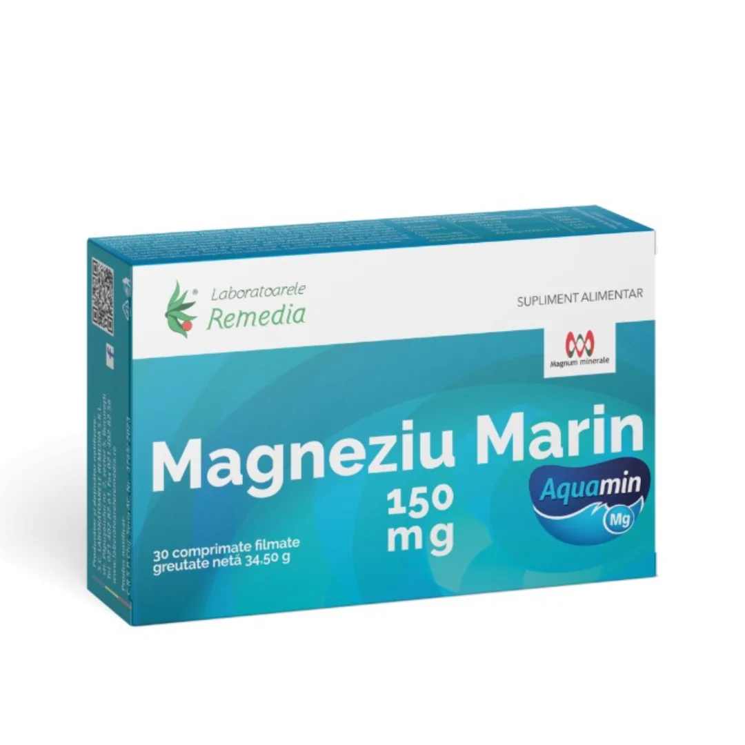 Magneziu Marin 150 Mg, 30 Comprimate, Remedia