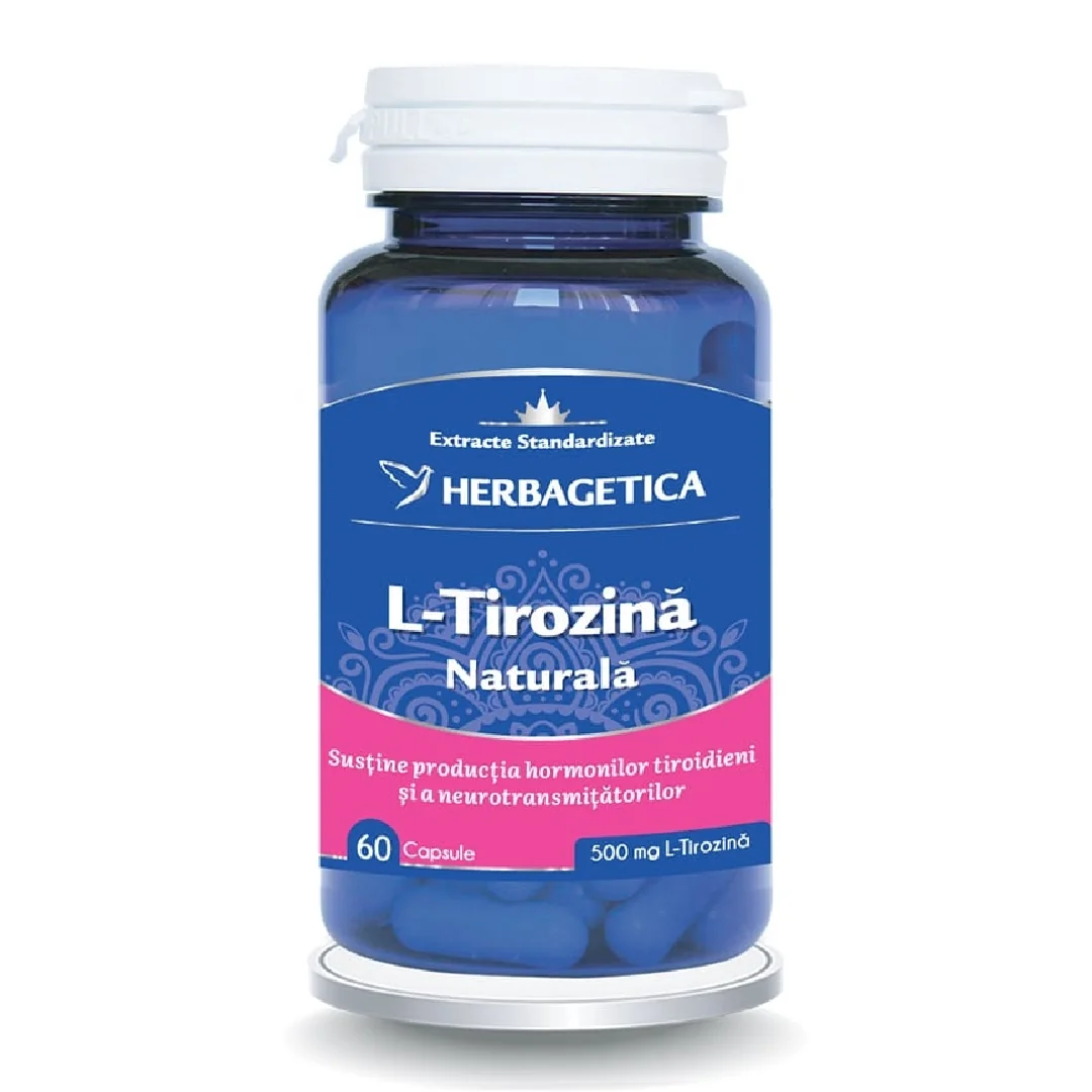 L-Tirozina Naturala, 60 Capsule, Herbagetica