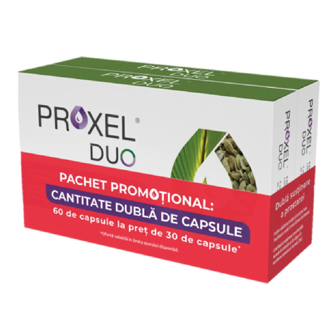 Pachet Proxel Duo, 30 Capsule + 30 Capsule Gratuit, Naturpharma