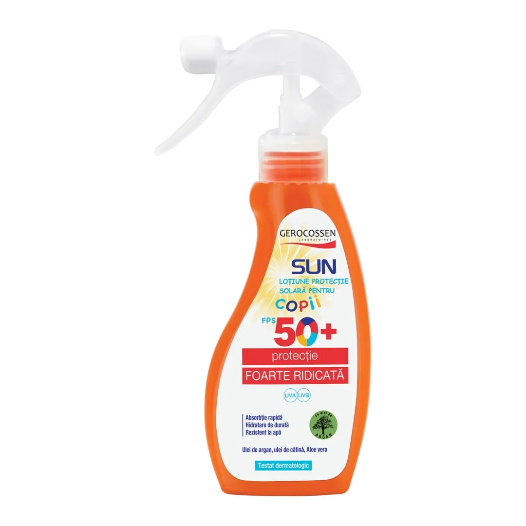 Spray Cu Protectie Solara Pentru Copii SPF 50+ Sun, 200 Ml, Gerocossen