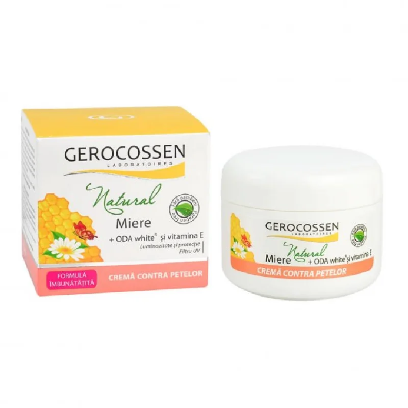 Crema Contra Pătelor Cu Vitamina E, Natural Miere, 100 Ml, Gerocossen