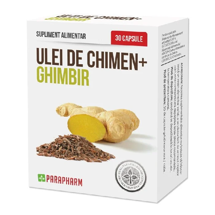 Ulei De Chimen Si Ghimbir, 30 Capsule, ParaPharm