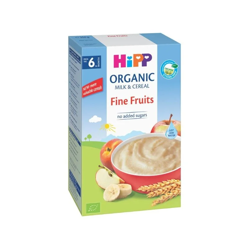 Hipp Lapte Și Cereale Cu Fructe Fine, +6 Luni, 250g