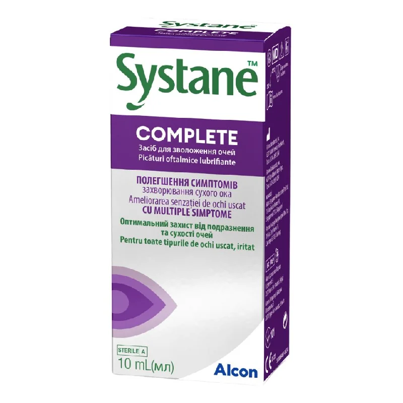 Picături Oftalmice Lubrifiante Fără Conservanți Systane Complete, 10 Ml, Alcon