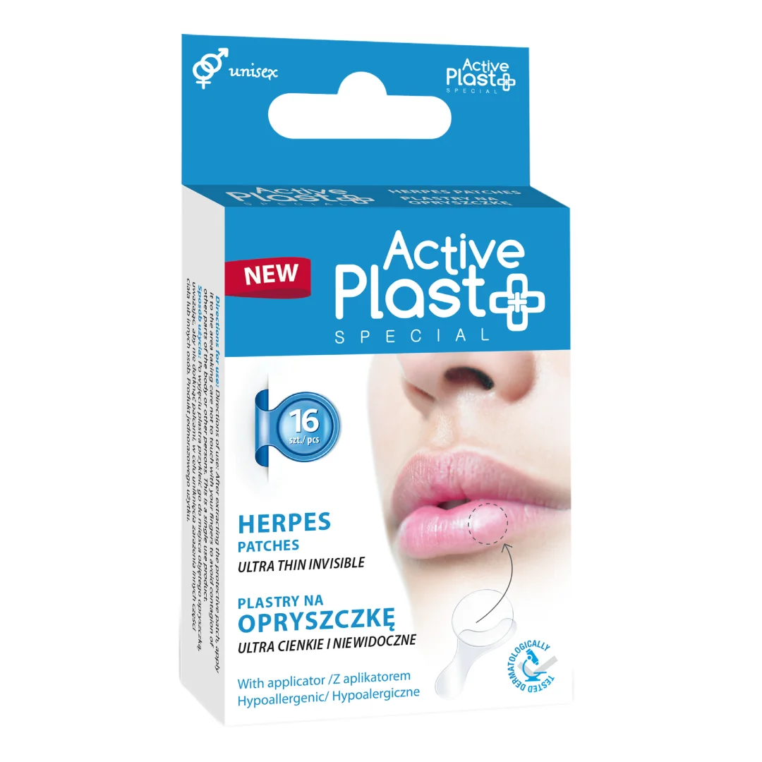 Plasturi Antiherpes, 16 Bucăți, ActivePlast