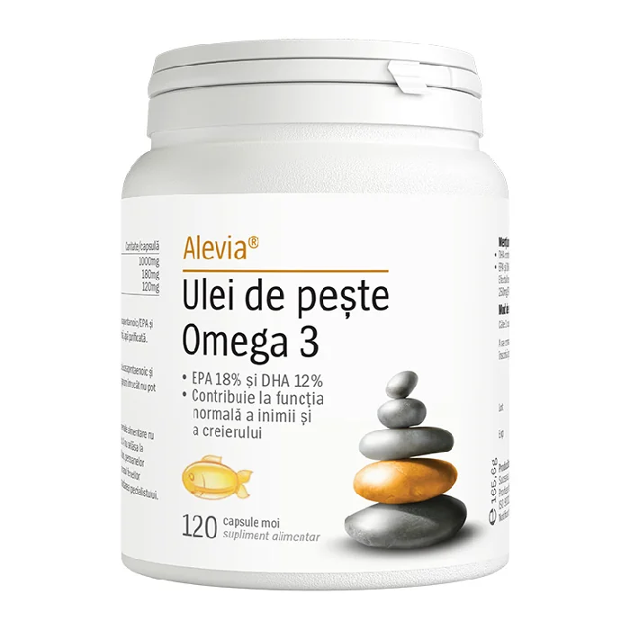 Ulei De Pește Omega 3, 120 Capsule, Alevia
