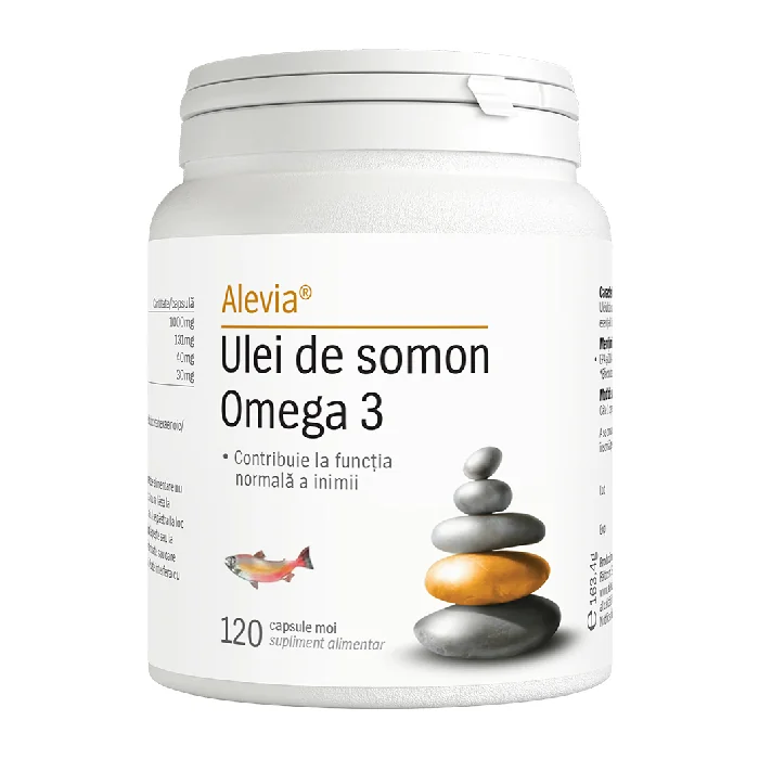 Ulei De Somon Omega 3, 120 Capsule, Alevia