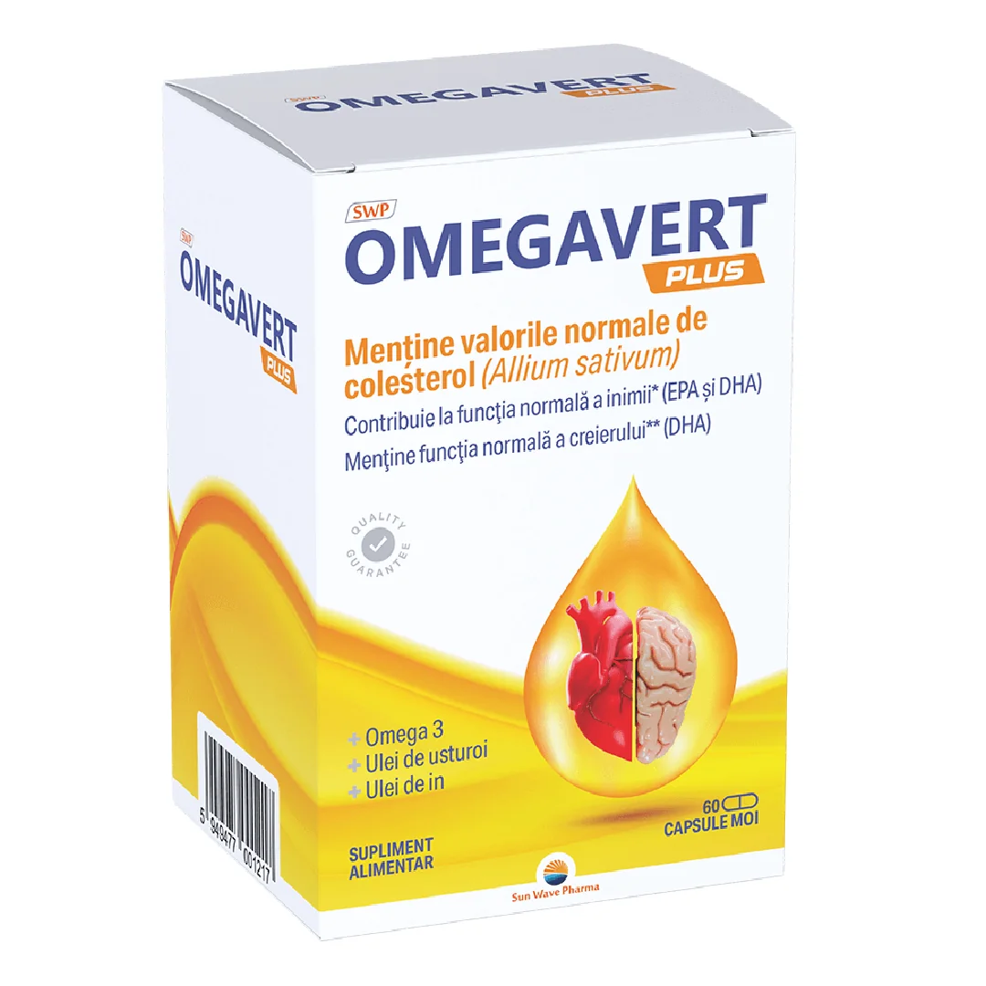 Omegavert Plus, 60 Capsule, Sun Wave Pharma