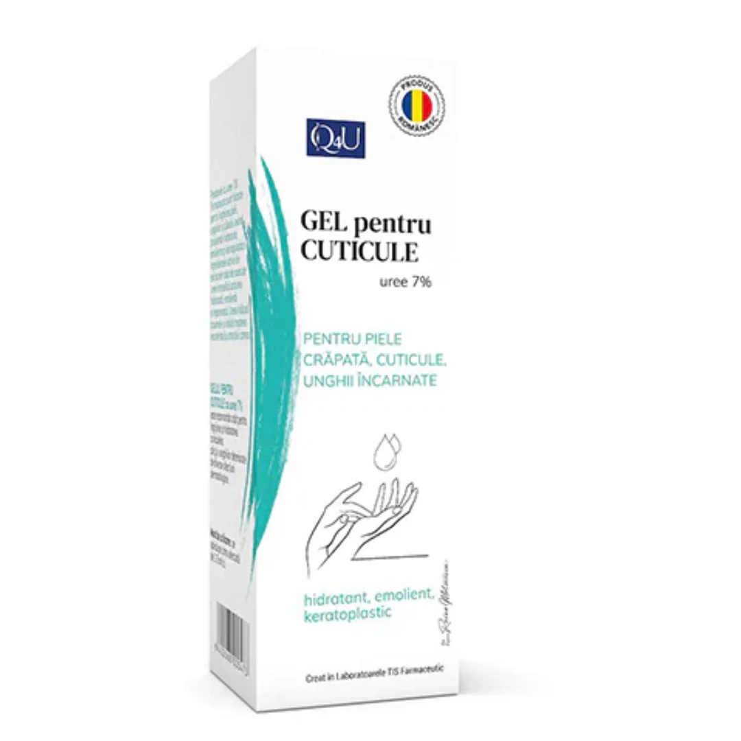 Gel Pentru Cuticule Cu Uree 7%, Q4U, 20 Ml, Tis Farmaceutic