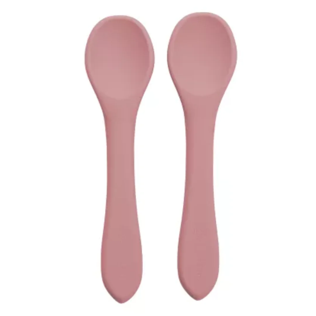 Set Lingurite Din Silicon, 6 Luni+, Old Rose, Appekids
