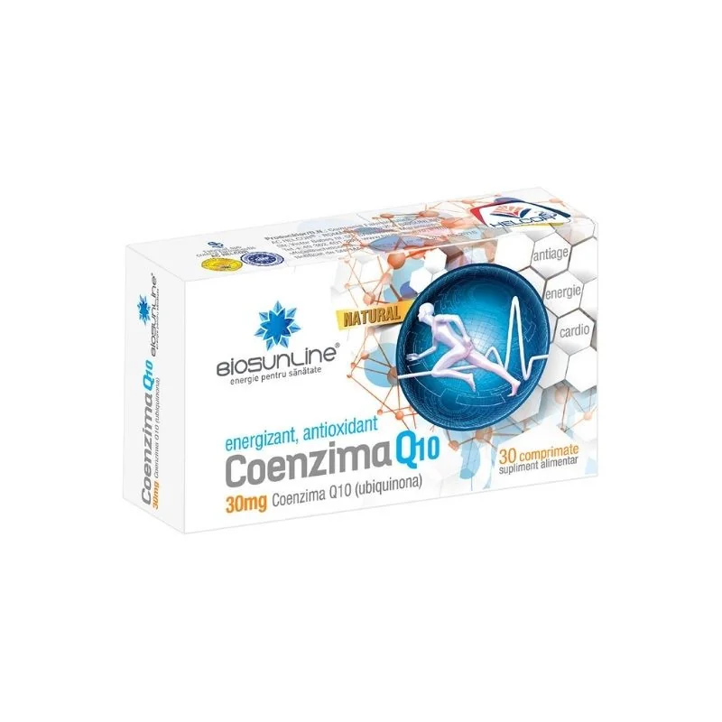 Coenzima Q10, 30 Mg, 30 Comprimate, Helcor