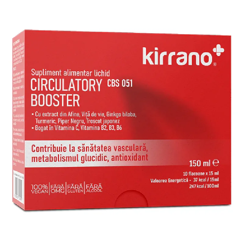 Circulatory Booster CBS051 10 Flacoane*15 Ml, Kirrano