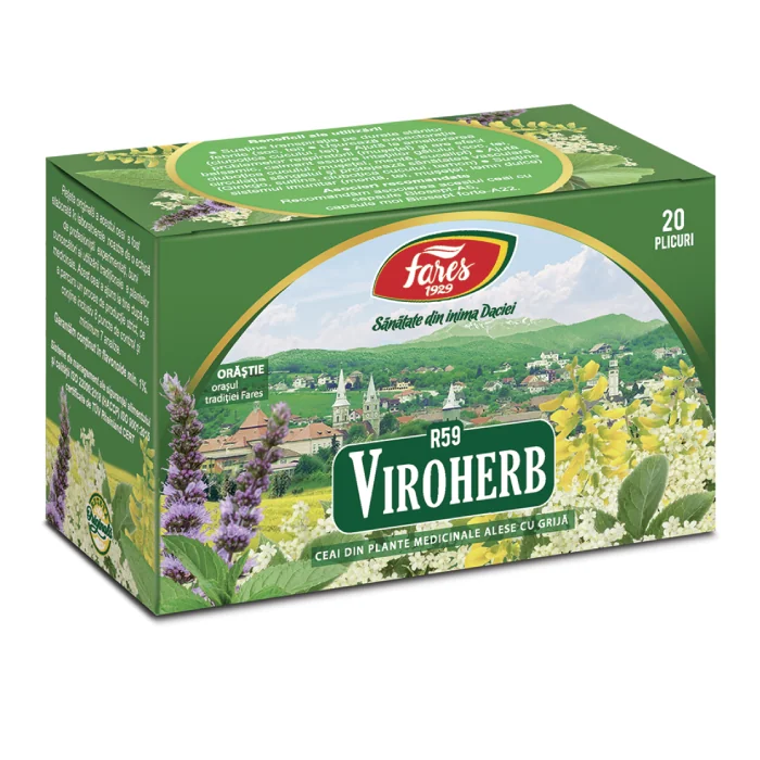 Ceai Viroherb R59, 20 Plicuri, Fares