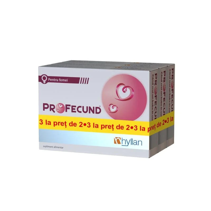 Pachet Profecund (2+1), 30 Capsule, Hyllan