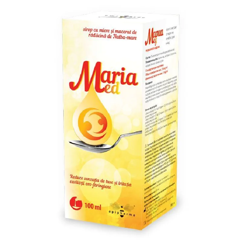 Sirop Maria Med Cu Miere Și Nalbă Mare, 100 Ml, Apipharma