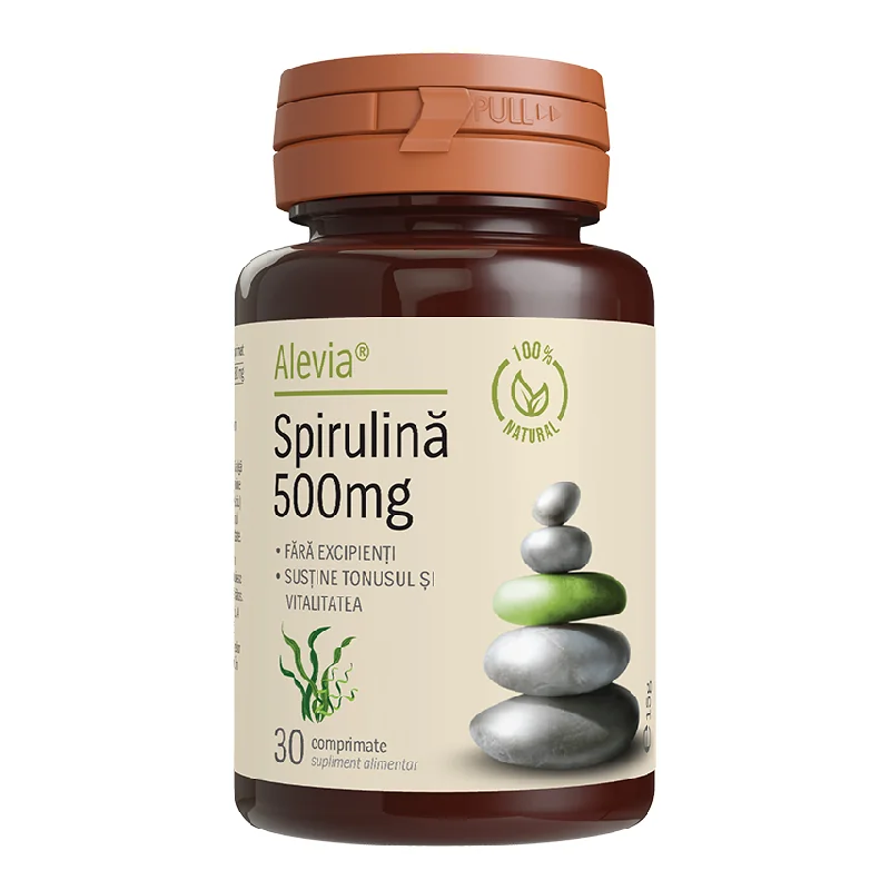 Spirulina 500 Mg, 30 Comprimate, Alevia