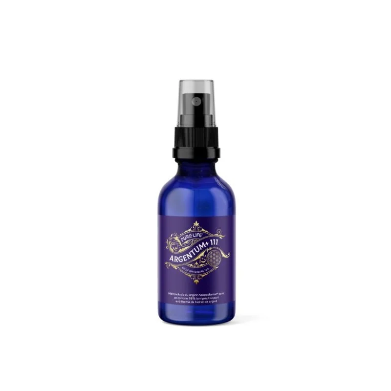 Argint Nanocoloidal Argentum+ Ediție Aniversară, 111 Ppm, 60 Ml, Pure Life