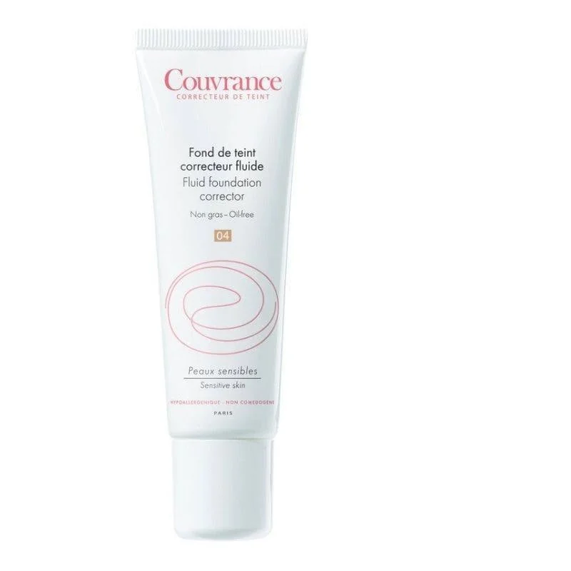 Fond De Ten Fluid Corector Cu Spf 20 Couvrance, Miel 4.0, 30 Ml, Avene