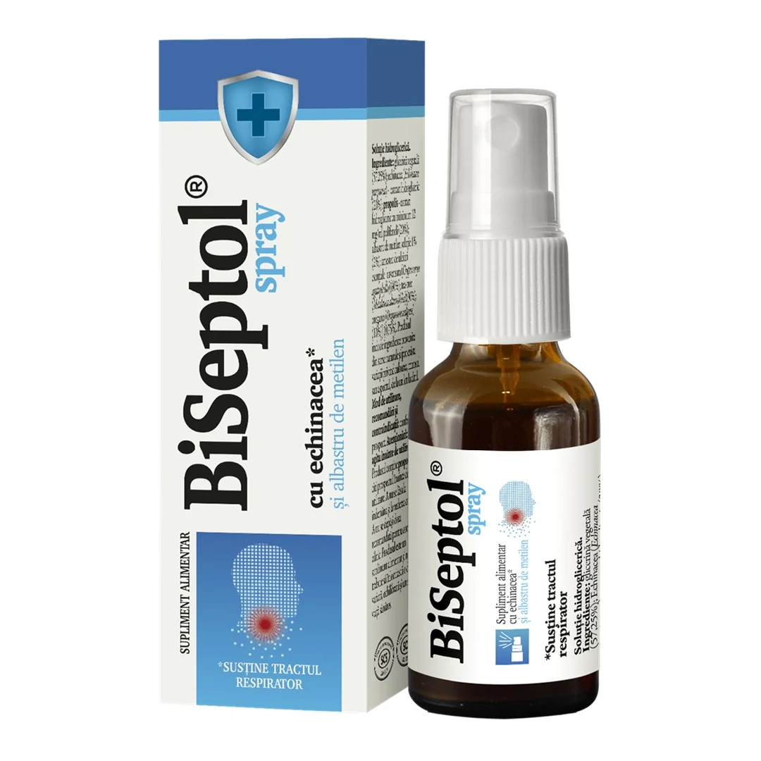 Spray Cu Echinacea Și Albastru De Metilen BiSeptol, 20 Ml, Dacia Plant