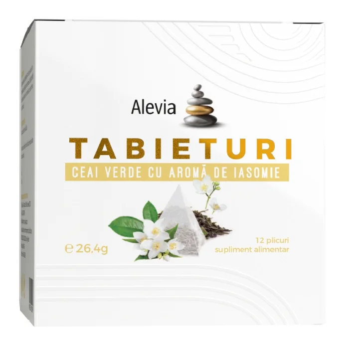 Ceai Verde Cu Aroma De Iasomie Tabieturi, 12 Plicuri, Alevia