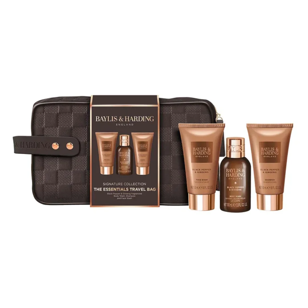 Set Cadou Pentru Bărbați Travel Wash Bag, 3 Piese, Baylis & Harding