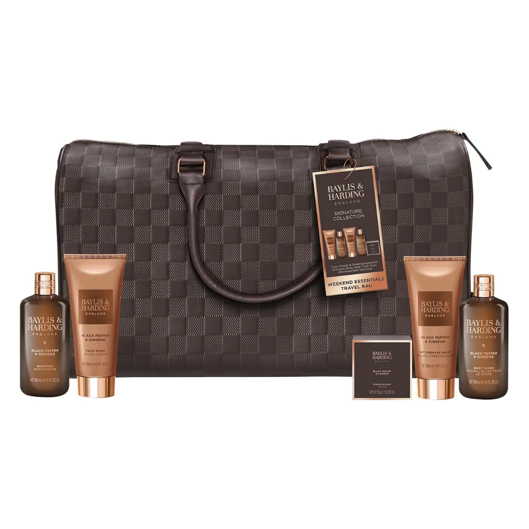 Set Cadou Pentru Barbati Black Pepper & Ginseng, 5 Piese, Baylis & Harding